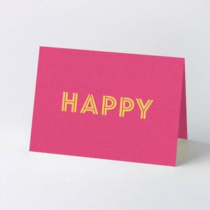 Happy - Hot foil stamped song title greeting cards